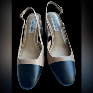 Steve Madden Black and Tan Heels